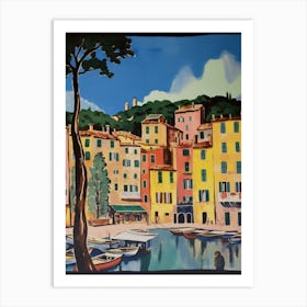 Portofino Italy 5 Travel Poster Vintage Art Print