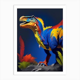 Torvosaurus 1 Primary Colours Dinosaur Art Print