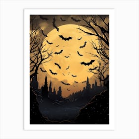 Bat Vintage Illustration 2 Art Print