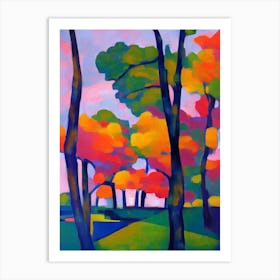 Yellow Poplar Tree Cubist Art Print