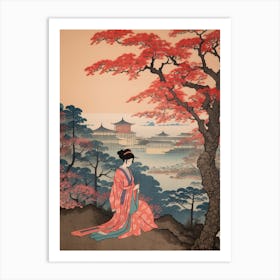 Hitsujiyama Park, Japan Vintage Travel Art 2 Art Print