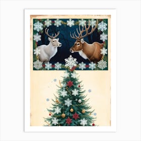 William Morris Deer And Tree Art Print