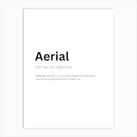 Aerial Definition Meaning Art Print