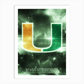 Miami Hurricanes 1 Art Print