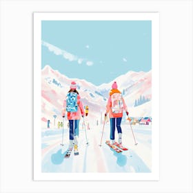 Courchevel   France, Ski Resort Illustration 0 Art Print