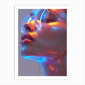 Sexy Woman With Glasses Art Print