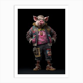 Pig In A Suit 3 Art Print