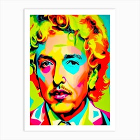 Bob Dylan Colourful Pop Art Art Print