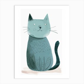 Tiffany Cat Clipart Illustration 3 Art Print