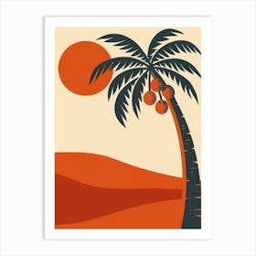 Palm Tree In The Desert Art Print