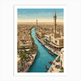 Egyptian Canal Art Print