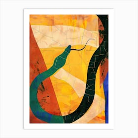 Snake 4 Cut Out Collage Art Print