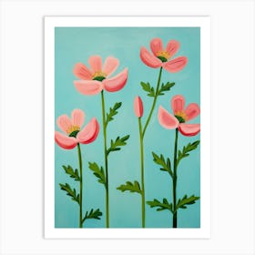 Pink Anemones Art Print