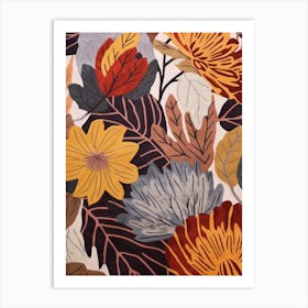 Fall Botanicals Anemone 3 Art Print
