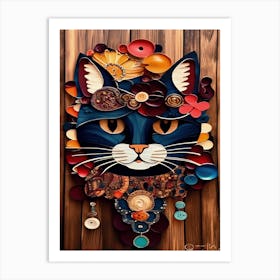 Free Spirited Cat Art Print