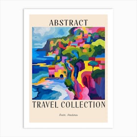 Abstract Travel Collection Poster Roatn Honduras 2 Art Print