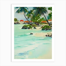Aruba Watercolour Tropical Destination Art Print