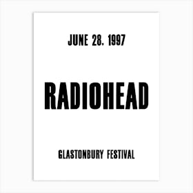 Radiohead 1997 Concert Poster Art Print