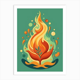 Fire And Water 1 Art Print