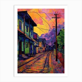 Tacoma Museum District Pointillism 2 Art Print