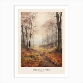 Autumn Forest Landscape The High Weald England Poster Art Print