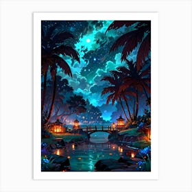 Night In The Forest 6 Art Print