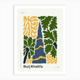 Travel Burj Khalifa Uae Abstract Gallery Art Print