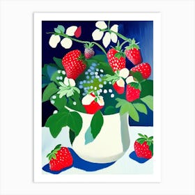 Alpine Strawberries, Plant Abstract Still Life 2 Art Print