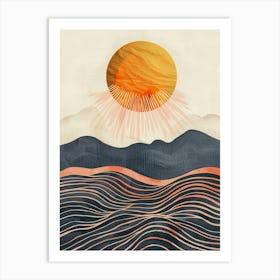 Sunrise Over The Ocean Art Print