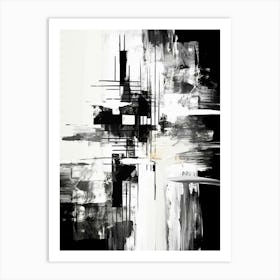 Echo Abstract Black And White 1 Art Print