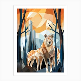 Abstract Geometric Animals 8 Art Print