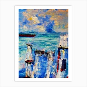 Port Of Georgetown Guyana Abstract Block 1 harbour Art Print