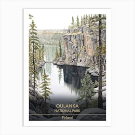 Oulanka National Park Finland Watercolour 1 Art Print