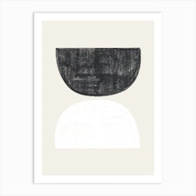 Half Circle On Beige Art Print