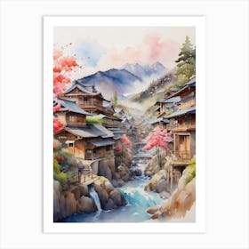 Asian Village Art Print