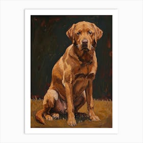 Chesapeake Bay Retriever Acrylic Painting 5 Art Print