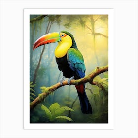 ropical Elegance: Keel-billed Toucan Wall Poster Art Print