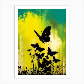 Butterflies And Flowers 14 Art Print