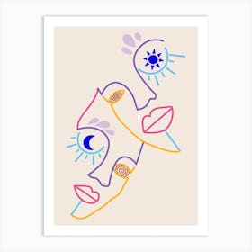 Solar Lunar And You Line Art Print