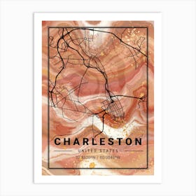 Charleston Map Art Print