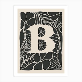 Botanical Letter B No 0742 Art Print