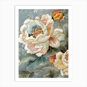 Chinese Floral Print Art Print