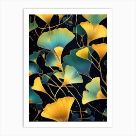 Ginkgo Leaves 15 Art Print