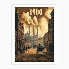 Aihrgdesign A Vintage Poster Of An Industrial City In 1900 Fe 0fa60eed B94e 4976 8a03 3f982cde26b4 1 Art Print