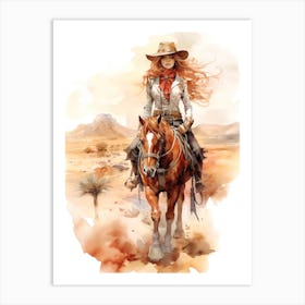 Steampunk Cowgirl 6 Art Print