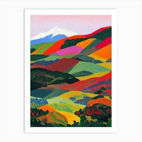 Tierra Del Fuego National Park Argentina Abstract Colourful Art Print