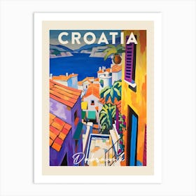 Dubrovnik Croatia 3 Fauvist Painting  Travel Poster Art Print