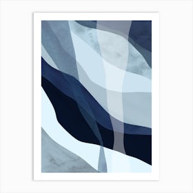 Abstract Blue And White Art Print