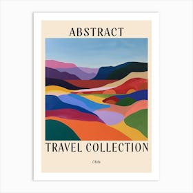 Abstract Travel Collection Poster Chile 4 Art Print