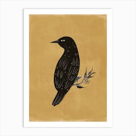 Black Bird Art Print